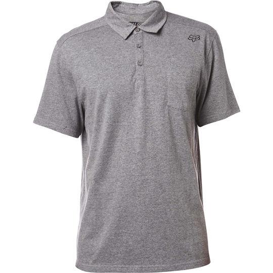 FOX MEN'S LEGACY POLO SHIRT HEATHER GRAPHITE