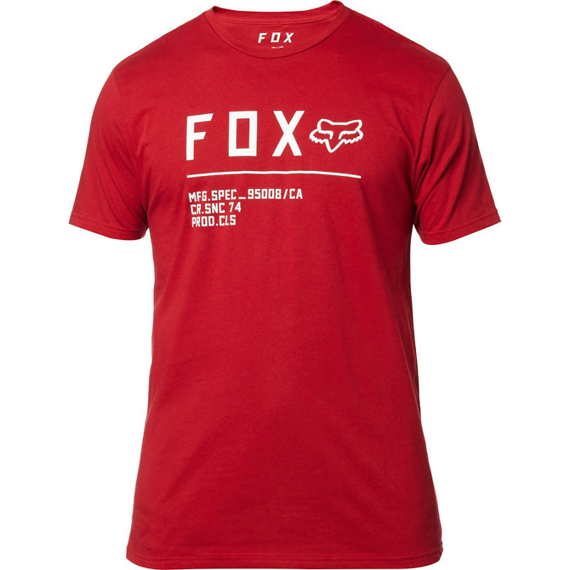 FOX MEN'S NON STOP SS PREMIUM TEE CARDINAL