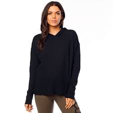 FOX WOMEN'S PULL ME OVER LS HOODIE BLACK