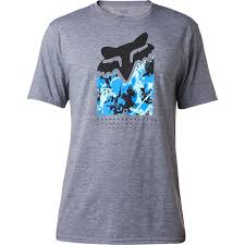 FOX MEN'S SLASHER FILL SS TECH TEE HEATHER GRAPHITE