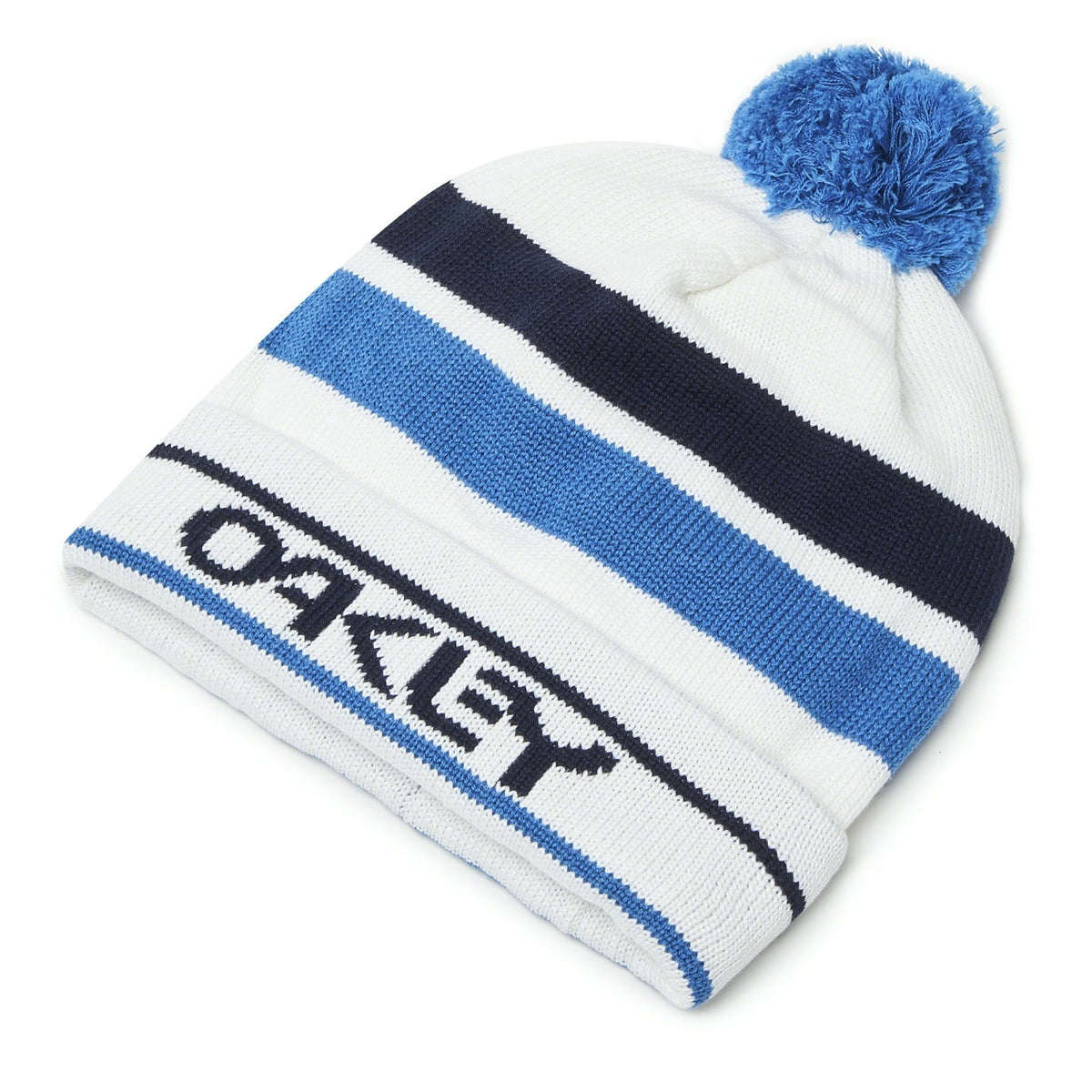 OAKLEY BEANIE B1B LOGO (STRIPED) WHITE