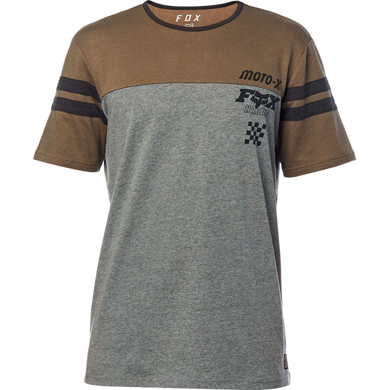 FOX MEN'S TRAKTION SS TEE HEATHER GRAPHITE