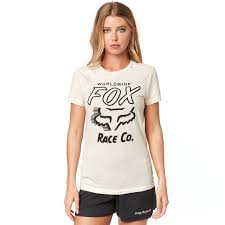 FOX WOMEN'S WORLDWIDE SS CREW TEE BONE