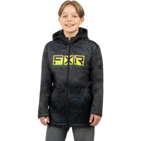 Load image into Gallery viewer, FXR YOUTH HYDROGEN SOFTSHELL JACKET BLACK RIPPLE/GLOW STICK
