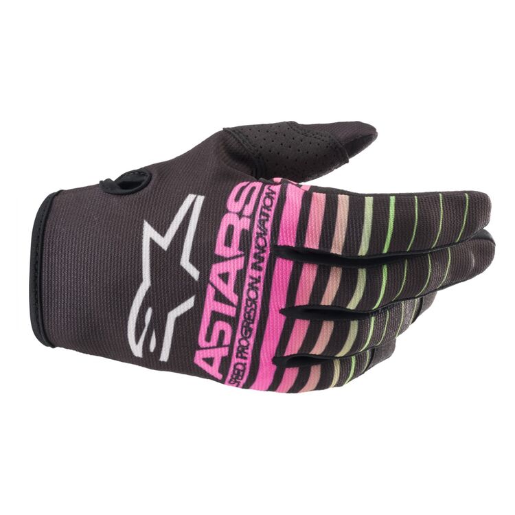 YOUTH RADAR GLOVES BLACK/GREEN/PINK 2S