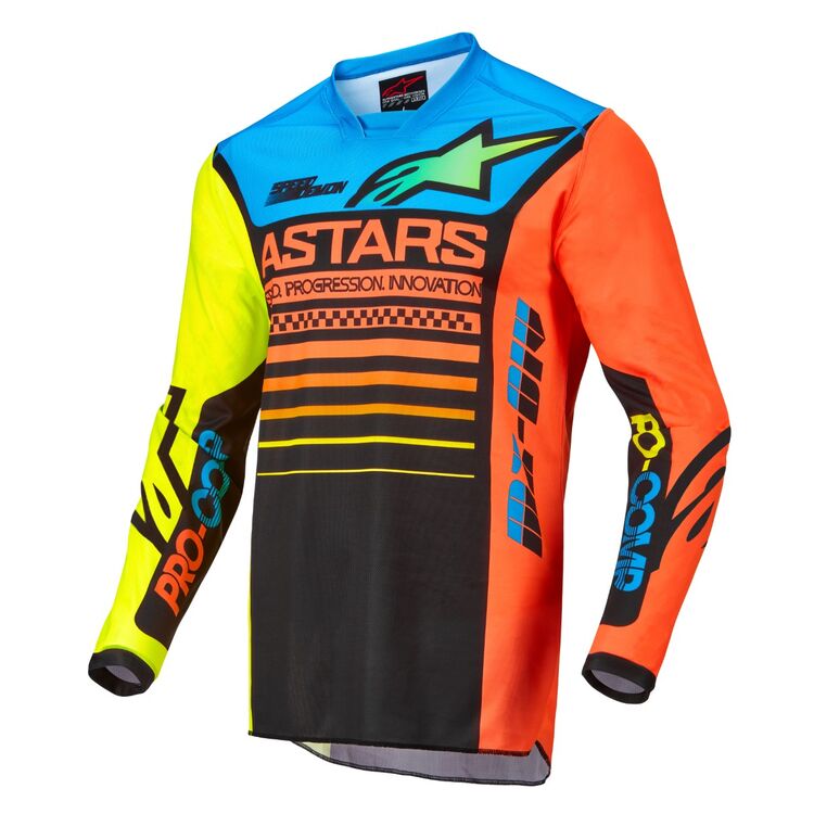 YOUTH RACER COMPASS JERSEY BLACK/YELLOW/CC