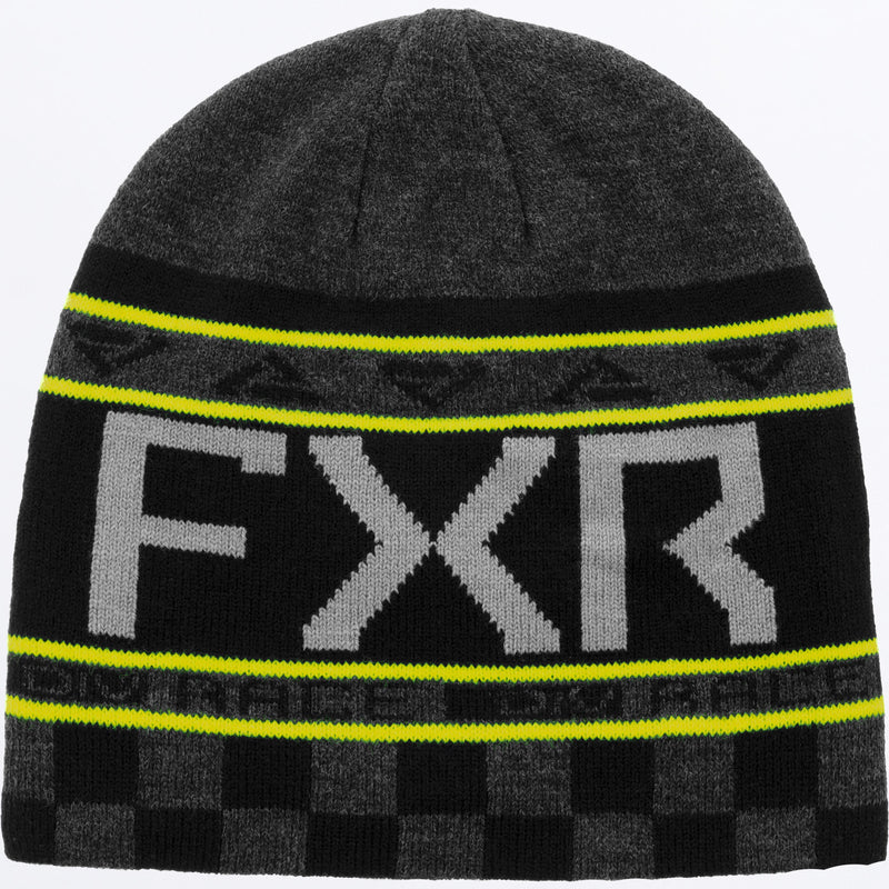 FXR YOUTH RACE DIVISION BEANIE (CHAR HEATHER/HI-VIS)