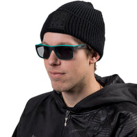 Load image into Gallery viewer, 509 DUECE SUNGLASSES TEAL BLACK POLARIZED SMOKE TINT
