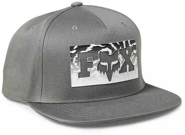 NUKLR SNAPBACK HAT PEWTER/BLACK WHITE LOGO