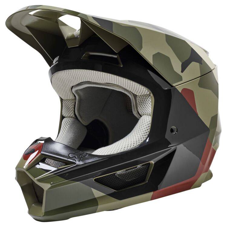 FOX V1 BNKR HELMET GREEN CAMO