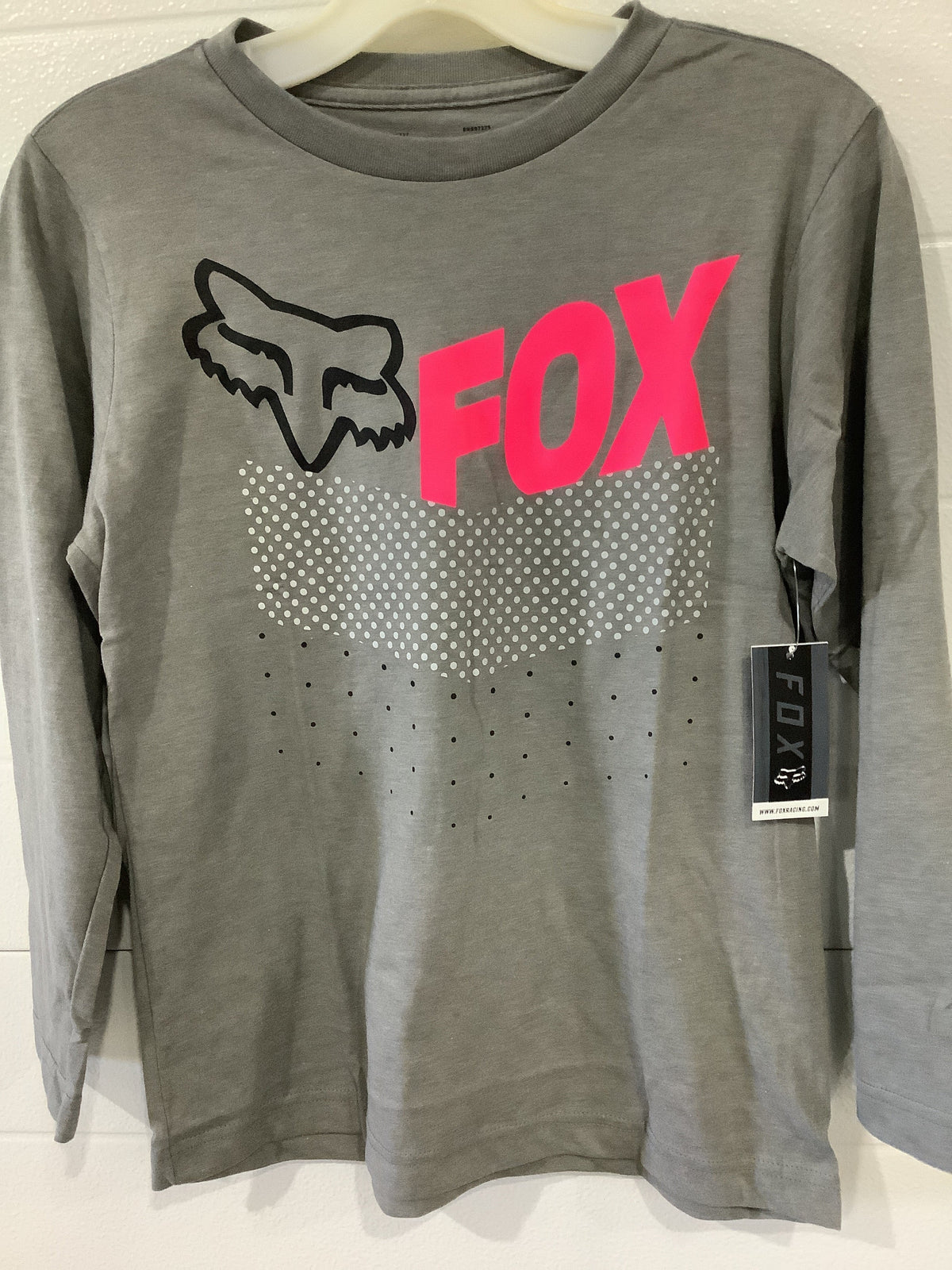 FOX YOUTH TRICE LS TEE HTR GRAPH
