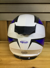 Load image into Gallery viewer, YOUTH GM-49Y FULL FACE DEFLECT HELMET WHITE/BLUE YS
