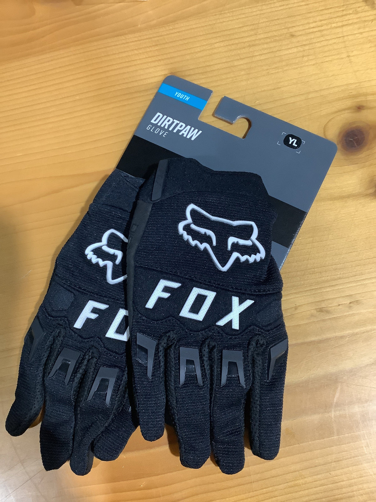 FOX YOUTH DIRTPAW GLOVE BLACK/WHITE