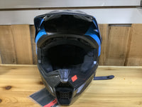 Load image into Gallery viewer, Fly Kinetic Straight Edge Blue/Grey/Black YTH SM
