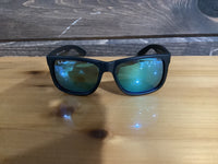 Load image into Gallery viewer, RAY BAN JUSTIN RUBBER BLACK/BLUE FLASH
