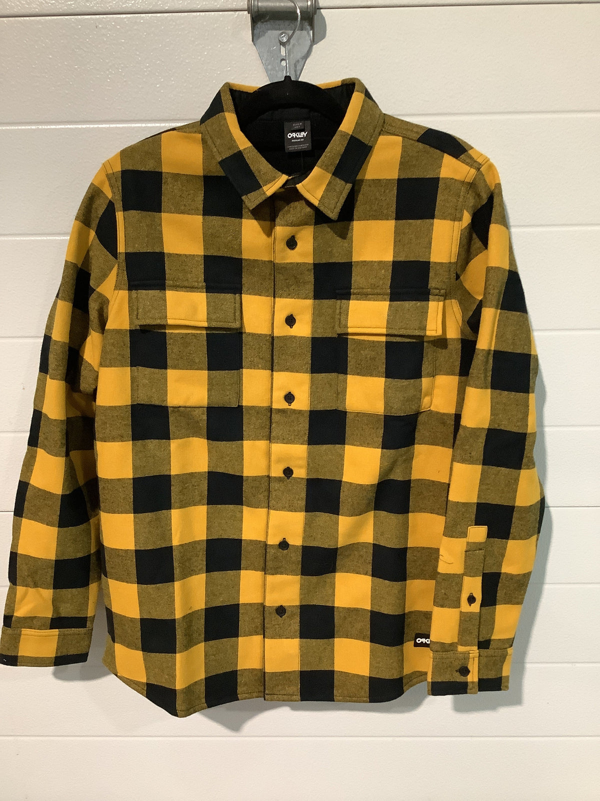 OAKLEY BEAR COZY FLANNEL AMBER YELLOW/BLACK CHECK