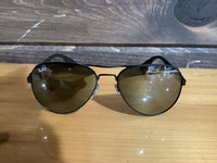 Load image into Gallery viewer, RAY BAN AVIATOR MATTE BLACK GREY MIRROR SILVER
