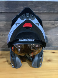Load image into Gallery viewer, CASTLE X EL CX950V2 MODULAR HELMET MATTE BLACK/SILVER/CHARCOAL
