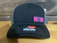 Load image into Gallery viewer, Ride Minnesota Night Out Patch Snapback Trucker Black/Pink
