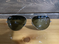Load image into Gallery viewer, RAY BAN AVIATOR LARGE METAL SILVER/W GREY MIRROR
