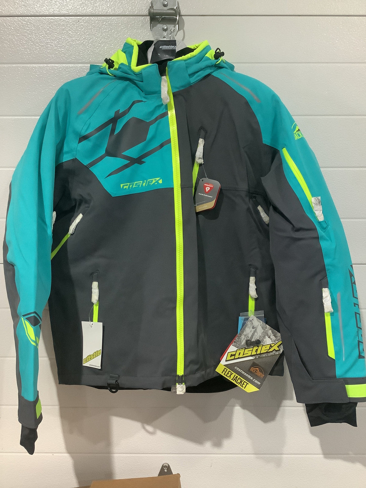 CASTLE X FLEX JACKET CHARCOAL/TURQUOISE/HIVIS