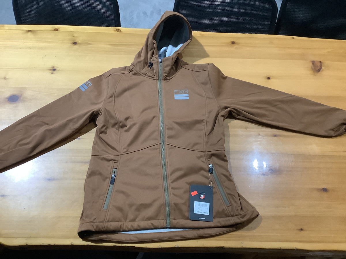 FXR W RIDGE SOFTSHELL HOODIE COPPER/CANVAS