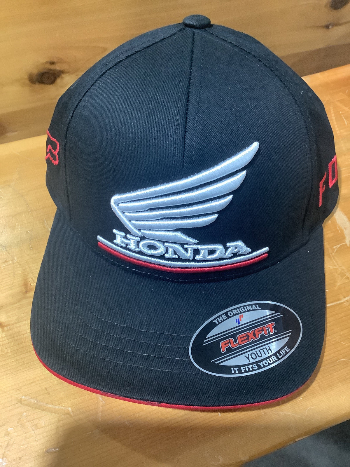 FOX YOUTH HONDA FANWEAR FLEXFIT BLACK