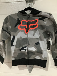 Load image into Gallery viewer, FOX YOUTH BNKR ZIP FLEECE BLACK CAMO
