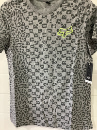 Load image into Gallery viewer, FOX RACING CHEETAH CHECK SS TEE HEATHER GRAPHITE
