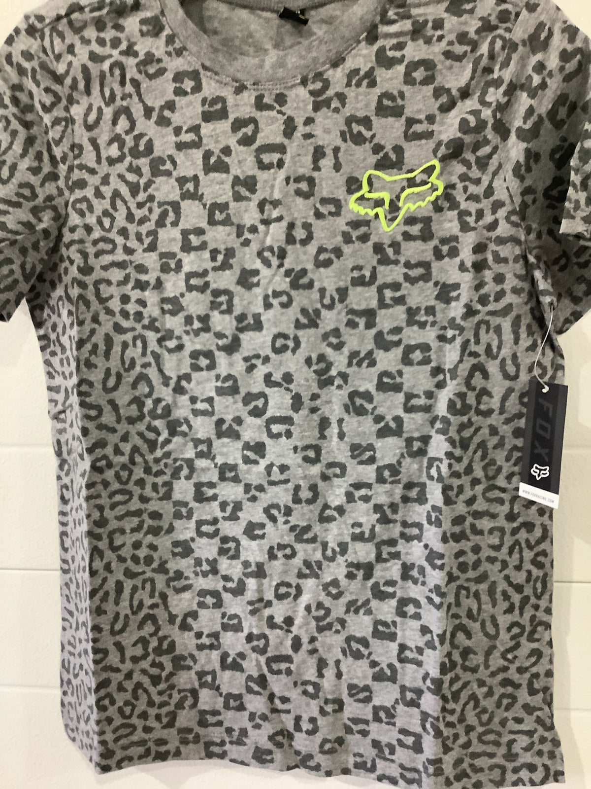 FOX CHEETAH CHECK SS TEE HTR GRAPH