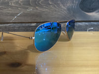 Load image into Gallery viewer, RAY BAN AVIATOR LARGE METAL MATTE ARISTA BLUE MIRROR

