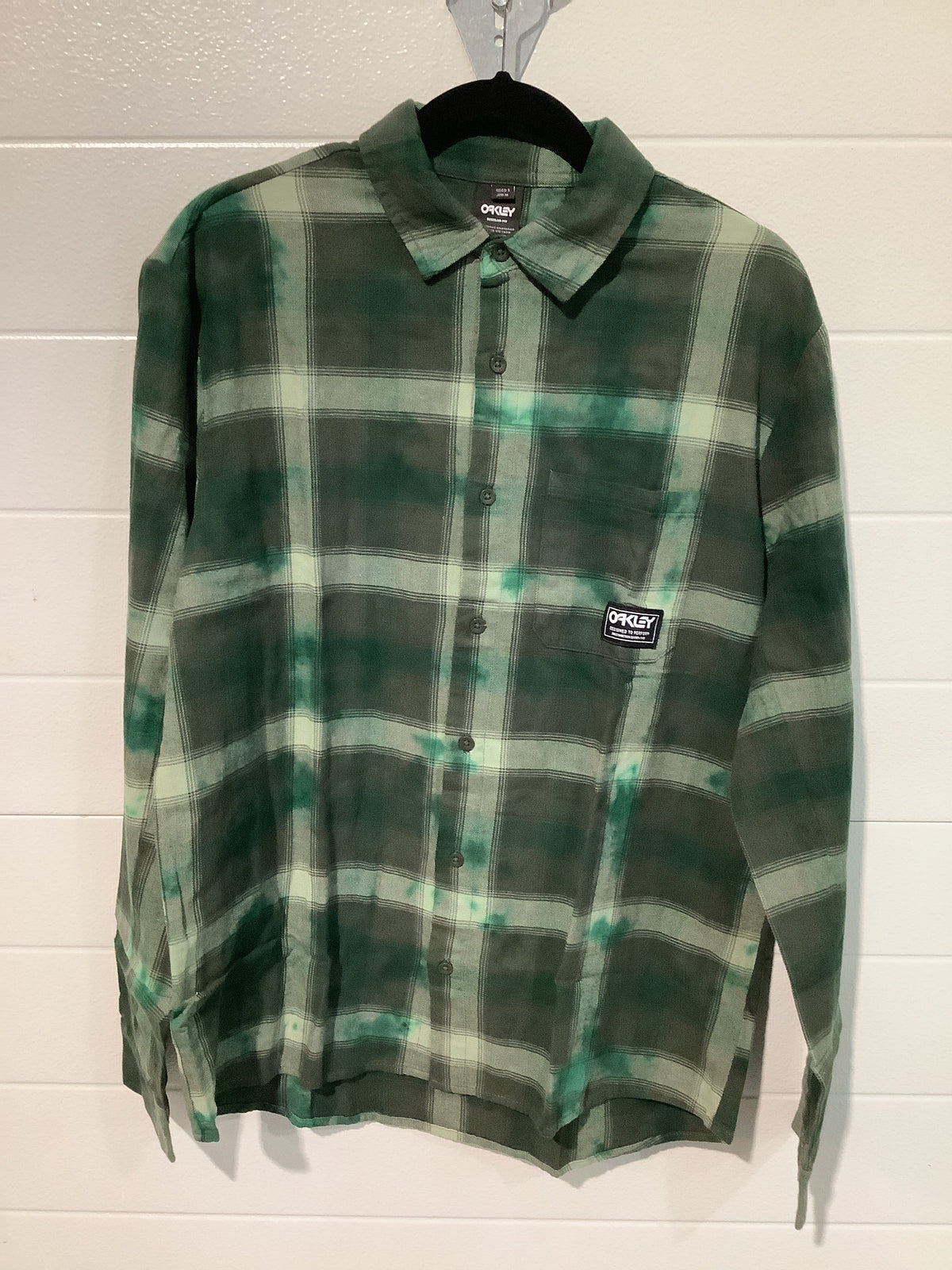 OAKLEY CABIN PLAID FLANNEL GREEN CHECK