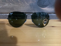 Load image into Gallery viewer, RAY BAN AVIATOR LARGE METAL II BLACK G-15 GREEN
