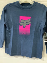 Load image into Gallery viewer, FOX YOUTH DIER LS TEE DARK INDIGO
