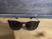 Load image into Gallery viewer, RAY BAN ERIKA RUBBER BLACK W/LIGHT GREY GRADIENT DARK GREY
