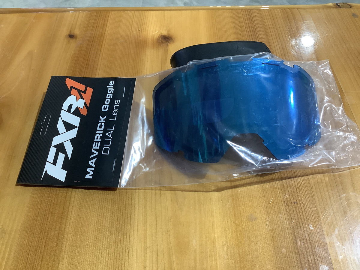 FXR MAVERICK GOGGLE DUAL-LENS BLUE W/ ICE FINISH