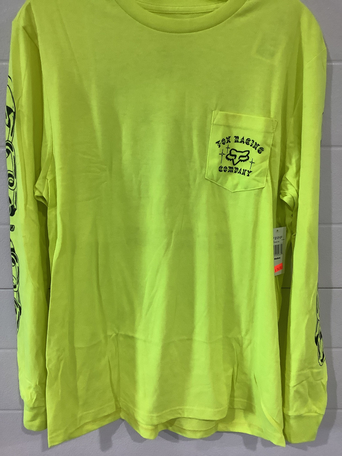 FOX LA NETA LS POCKET TEE FLOW YELLOW