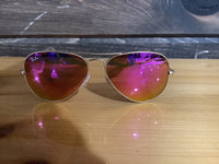 Load image into Gallery viewer, RAY BAN AVIATOR LARGE METAL MATTE ARISTA GREEN MIRROR FUXIA
