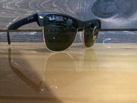 Load image into Gallery viewer, RAY BAN CLUBMASTER OVERSIZED DEMI GLOSS BLACK ON ARISTA G-15 GREEN
