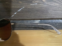 Load image into Gallery viewer, RAY BAN AVIATOR LARGE METAL MATTE ARISTA BROWN MIRROR FUCSIA
