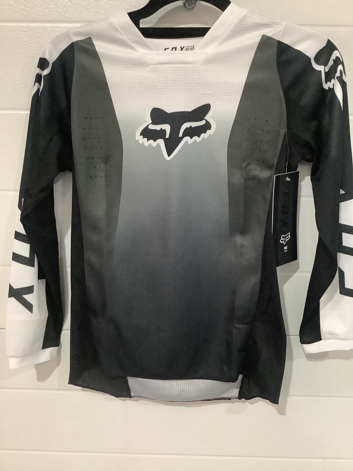 FOX YOUTH 180 LEED JERSEY BLACK/WHITE