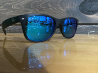 Load image into Gallery viewer, RAY BAN NEW WAYFARER RUBBER BLACK GREY MIRROR BLUE
