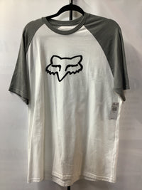 Load image into Gallery viewer, Fox Blocked SS Premium Tee White/Grey
