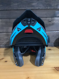 Load image into Gallery viewer, CASTLE X EL CX950V2 FIERCE MODULAR HELMET MATTE BLACK/TURQUOISE/CHARCOAL
