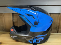 Load image into Gallery viewer, Fly Kinetic Straight Edge Blue/Grey/Black YTH SM
