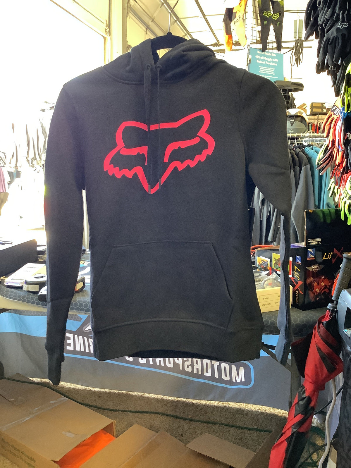 Fox Boundary Pullover Fleece Black/Pink