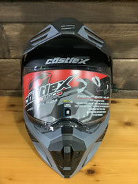 Load image into Gallery viewer, CASTLE X EL CX950V2 MODULAR HELMET MATTE BLACK/SILVER/CHARCOAL

