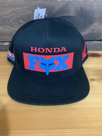 Load image into Gallery viewer, FOX HONDA SNAPBACK HAT BLACK
