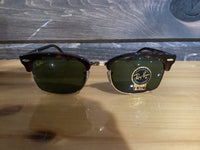 Load image into Gallery viewer, RAY  BAN CLUBMASTER SQUARE MOCK TORTOISE G-15 GREEN
