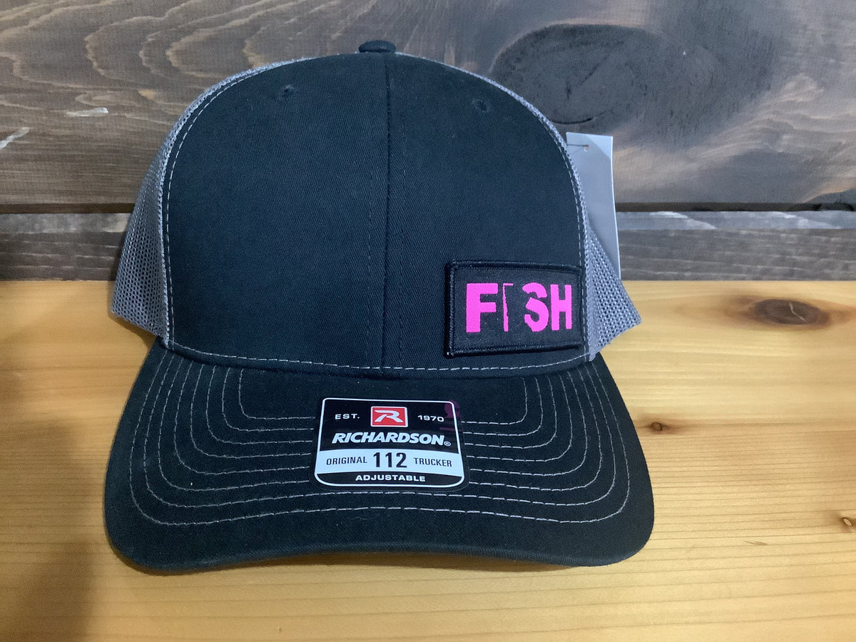 RIDE FISH NIGHT OUT PATCH MESH TRUCKER SNAPBACK BLACK/PINK